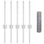 Preview: Zaun mit Pfosten Silber 0,4 x 10 m Stahl