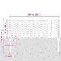 Preview: Zaun mit Pfosten Silber 0,4 x 10 m Stahl