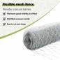 Preview: Zaun mit Pfosten Silber 0,4 x 10 m Stahl