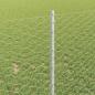 Preview: Sechseckzaun mit Pfosten 10 x 1 m Verzinkter Stahl Silber Netz