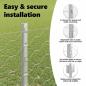 Preview: Zaun mit Pfosten Silber 1,2 x 10 m Stahl