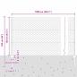 Preview: Zaun mit Pfosten Silber 1,2 x 10 m Stahl