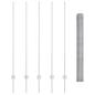 Preview: Zaun mit Pfosten Silber 1,4 x 10 m Stahl