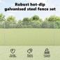 Preview: Zaun mit Pfosten Silber 1,5 x 10 m Stahl