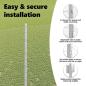 Preview: Zaun mit Pfosten Silber 1,5 x 10 m Stahl
