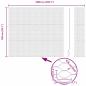 Preview: Zaun mit Pfosten Silber 1,5 x 10 m Stahl