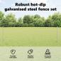 Preview: Zaun mit Pfosten Silber 0,5 x 25 m Stahl