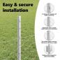 Preview: Zaun mit Pfosten Silber 0,5 x 25 m Stahl