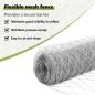 Preview: Zaun mit Pfosten Silber 0,5 x 25 m Stahl