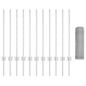 Preview: Zaun mit Pfosten Silber 0,8 x 25 m Stahl