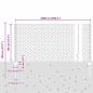 Preview: Zaun mit Pfosten Silber 0,8 x 25 m Stahl