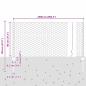 Preview: Zaun mit Pfosten Silber 0,8 x 25 m Stahl