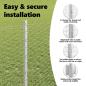 Preview: Sechseckzaun mit Pfosten 25 x 1 m Verzinkter Stahl Silber Netz