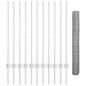 Preview: Zaun mit Pfosten Silber 1 x 25 m Stahl