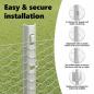 Preview: Sechseckzaun mit Pfosten 25 x 1,2 m Verzinkter Stahl Silber