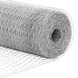 Preview: Zaun mit Pfosten Silber 1,2 x 25 m Stahl