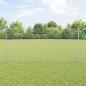 Preview: ARDEBO.de - Zaun mit Pfosten Silber 1,2 x 25 m Stahl