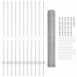Preview: Zaun mit Pfosten Silber 1,2 x 25 m Stahl