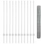 Preview: Zaun mit Pfosten Silber 1,2 x 25 m Stahl