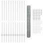Preview: Zaun mit Pfosten Silber 1,2 x 25 m Stahl