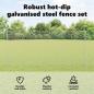 Preview: Zaun mit Pfosten Silber 1,4 x 25 m Stahl