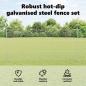 Preview: Zaun mit Pfosten Silber 1,4 x 25 m Stahl