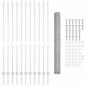 Preview: Zaun mit Pfosten Silber 1,5 x 25 m Stahl