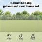 Preview: Zaun mit Pfosten Silber 1,5 x 25 m Stahl