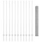 Preview: Zaun mit Pfosten Silber 1,5 x 25 m Stahl