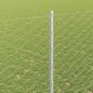Preview: Sechseckzaun mit Pfosten 25 x 1,5 m Verzinkter Stahl Silber