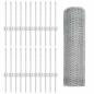 Preview: Zaun mit Pfosten Silber 0,4 x 50 m Stahl