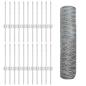 Preview: Zaun mit Pfosten Silber 0,4 x 50 m Stahl
