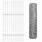 Preview: Zaun mit Pfosten Silber 0,5 x 50 m Stahl