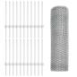 Preview: Zaun mit Pfosten Silber 0,6 x 50 m Stahl