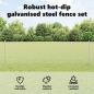 Preview: Zaun mit Pfosten Silber 0,6 x 50 m Stahl