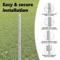 Preview: Zaun mit Pfosten Silber 0,6 x 50 m Stahl