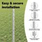 Preview: Sechseckzaun mit Pfosten 50 x 0,6 m Verzinkter Stahl Silber