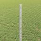 Preview: Sechseckzaun mit Pfosten 50 x 0,8 m Verzinkter Stahl Silber
