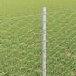 Preview: Zaun mit Pfosten Silber 0,8 x 50 m Stahl