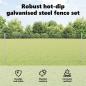 Preview: Zaun mit Pfosten Silber 0,8 x 50 m Stahl