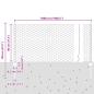 Preview: Zaun mit Pfosten Silber 0,8 x 50 m Stahl