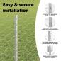 Preview: Zaun mit Pfosten Silber 0,8 x 50 m Stahl