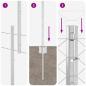 Preview: Zaun mit Pfosten Silber 1 x 50 m Stahl