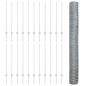 Preview: Zaun mit Pfosten Silber 1 x 50 m Stahl
