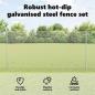Preview: Zaun mit Pfosten Silber 1,2 x 50 m Stahl