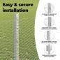 Preview: Zaun mit Pfosten Silber 1,2 x 50 m Stahl
