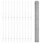 Preview: Zaun mit Pfosten Silber 1,4 x 50 m Stahl