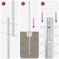 Preview: Zaun mit Pfosten Silber 1,4 x 50 m Stahl