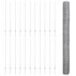 Preview: Zaun mit Pfosten Silber 1,4 x 50 m Stahl