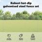 Preview: Zaun mit Pfosten Silber 1,5 x 50 m Stahl